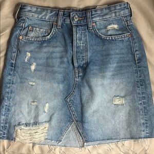 H&M High Waisted Denim Skirt